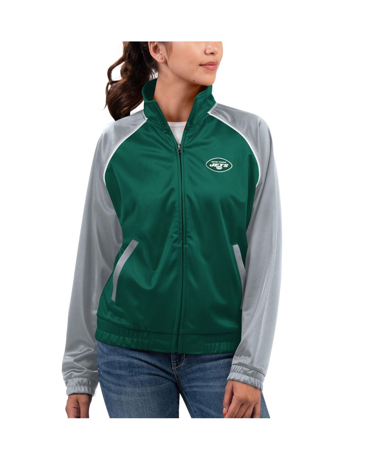 Shop G-iii 4her By Carl Banks Women's  Green New York Jets Showup Fashion Dolman Full-zip Track Jacket