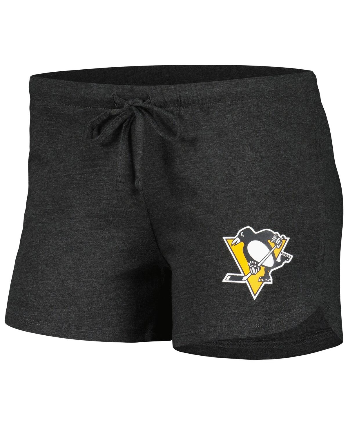 Women's Concepts Sport Gold Pittsburgh Penguins Meter Knit Long Sleeve Raglan Top and Shorts Sleep Set - Gold