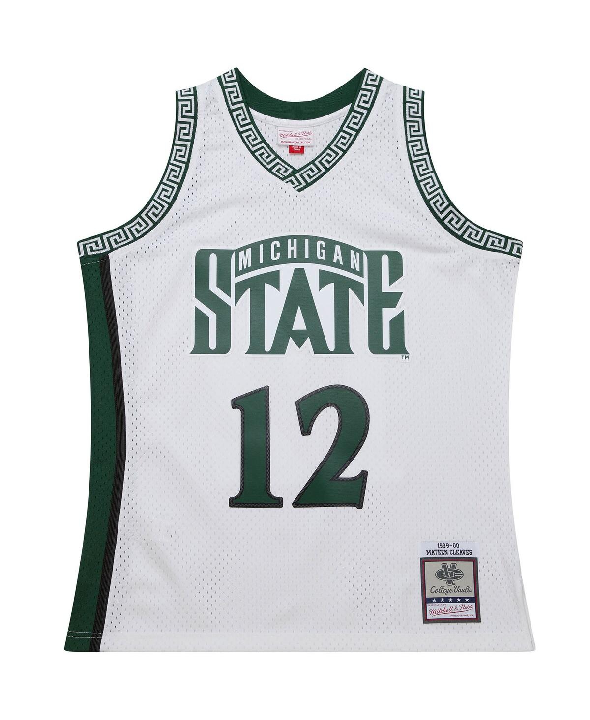 Men's Mitchell & Ness Mateen CleavesMichigan State Spartans 125th Basketball Anniversary 1999 Throwback Fashion Jersey - White