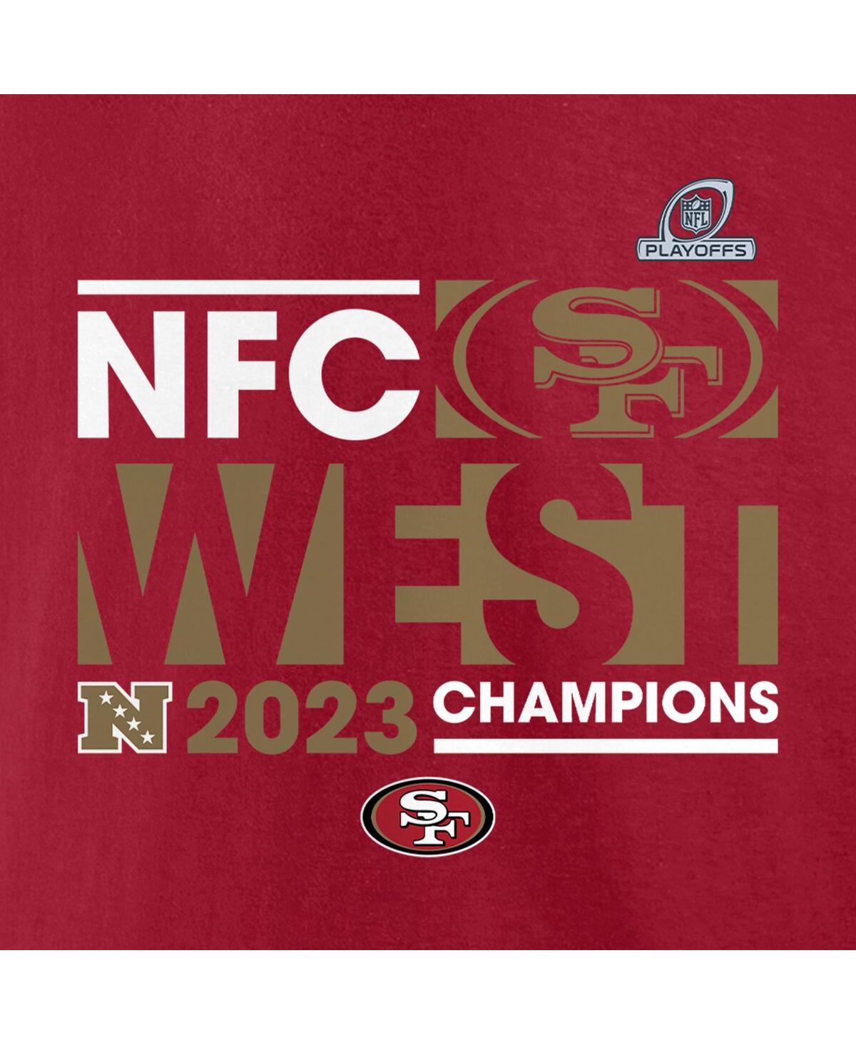 Men's FanaticsSan Francisco 49ers 2023 Nfc West Division Champions Conquer T-shirt - Scarlet