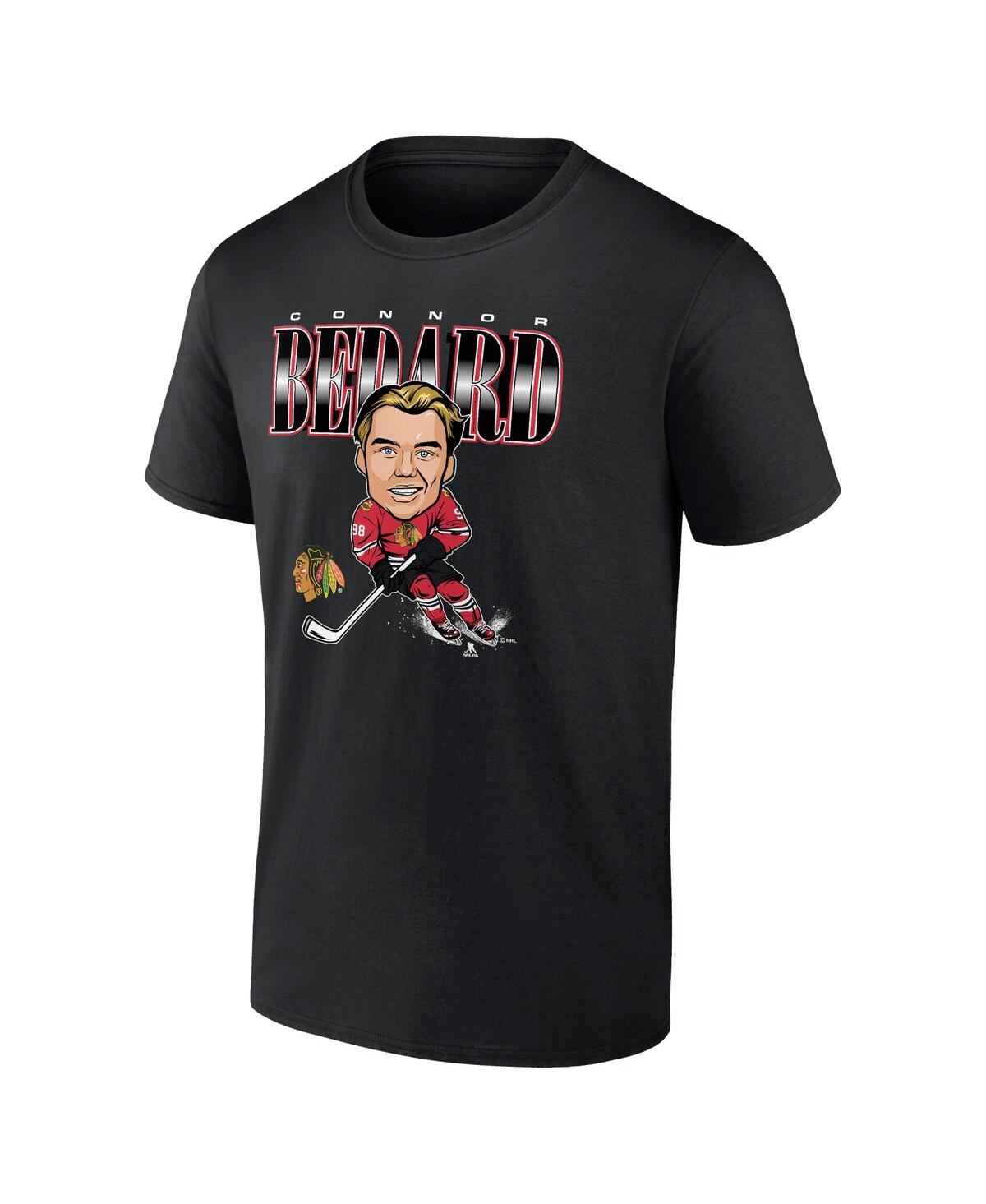 Men's Fanatics Connor BedardChicago Blackhawks Player Caricature T-shirt - Black