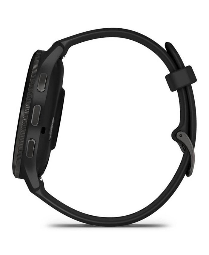 Garmin Venu 3 Smart watch With Silicone Strap Slate Stainless Bezel with Black Case Macy