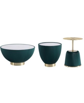 Anderson 3-Piece Leatherette Upholstered Coffee Table and End Table Set