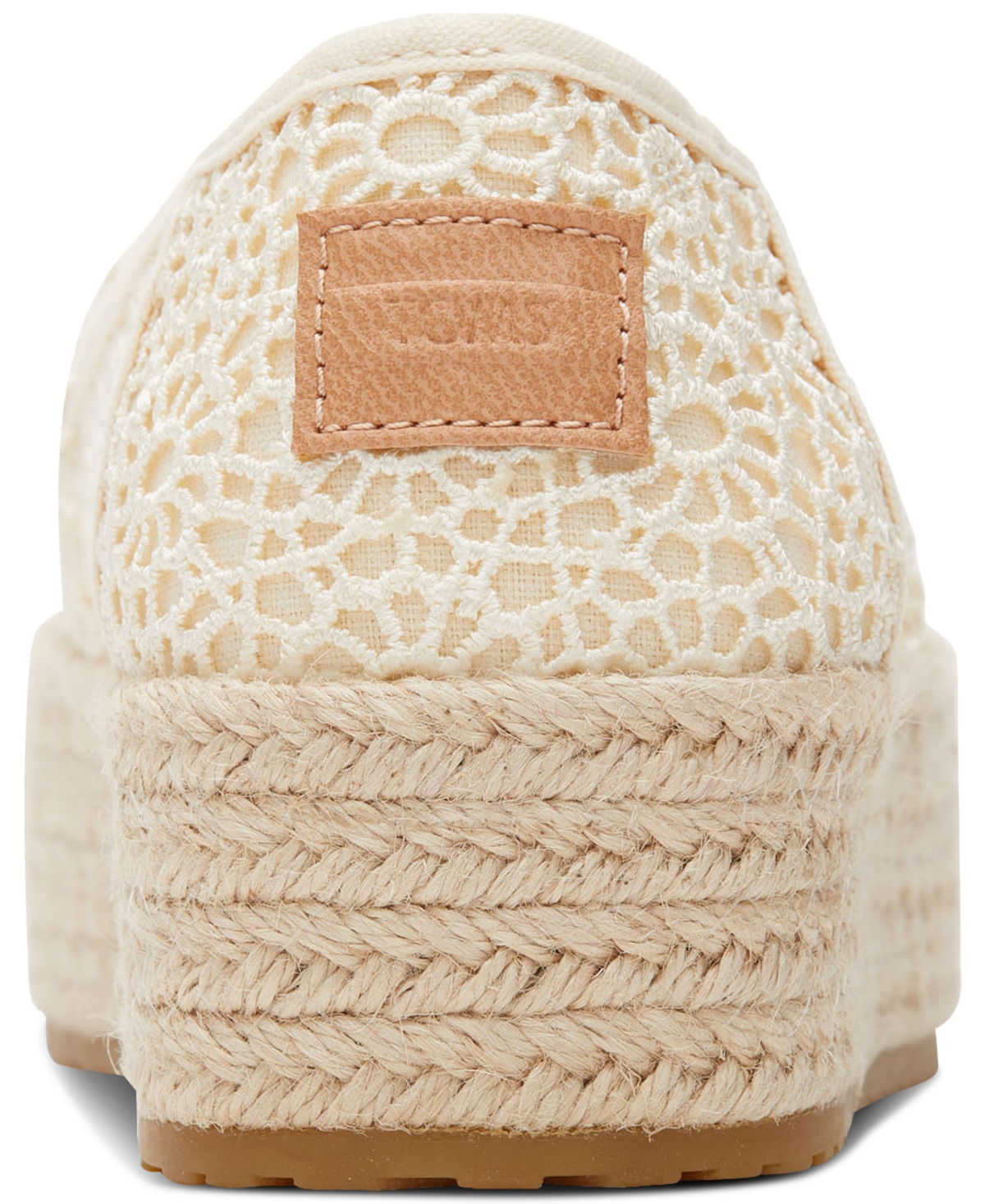 Toms Valcia Platform Espadrille In Natural Morrocan Crochet