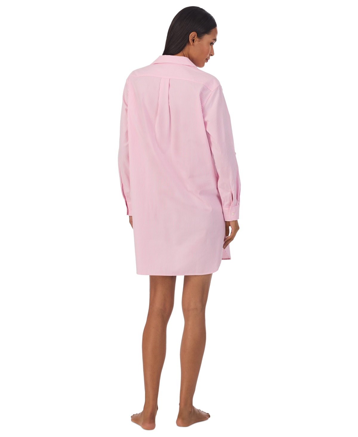Lauren Ralph Lauren Women's Long-Sleeve Roll-Tab His Shirt Sleepshirt