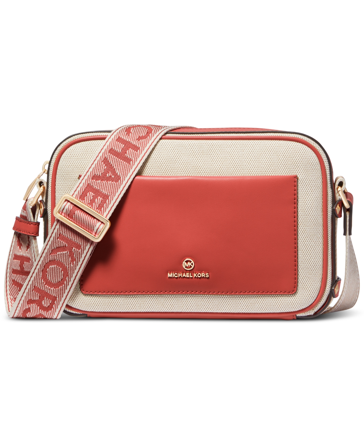 Michael Kors Michael  Maeve Large East West Pocket Crossbody In Spiced Coral