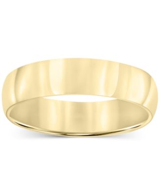 Men's Polished Wedding Band in 18k Gold-Plated Sterling Silver (Also in Sterling Silver)