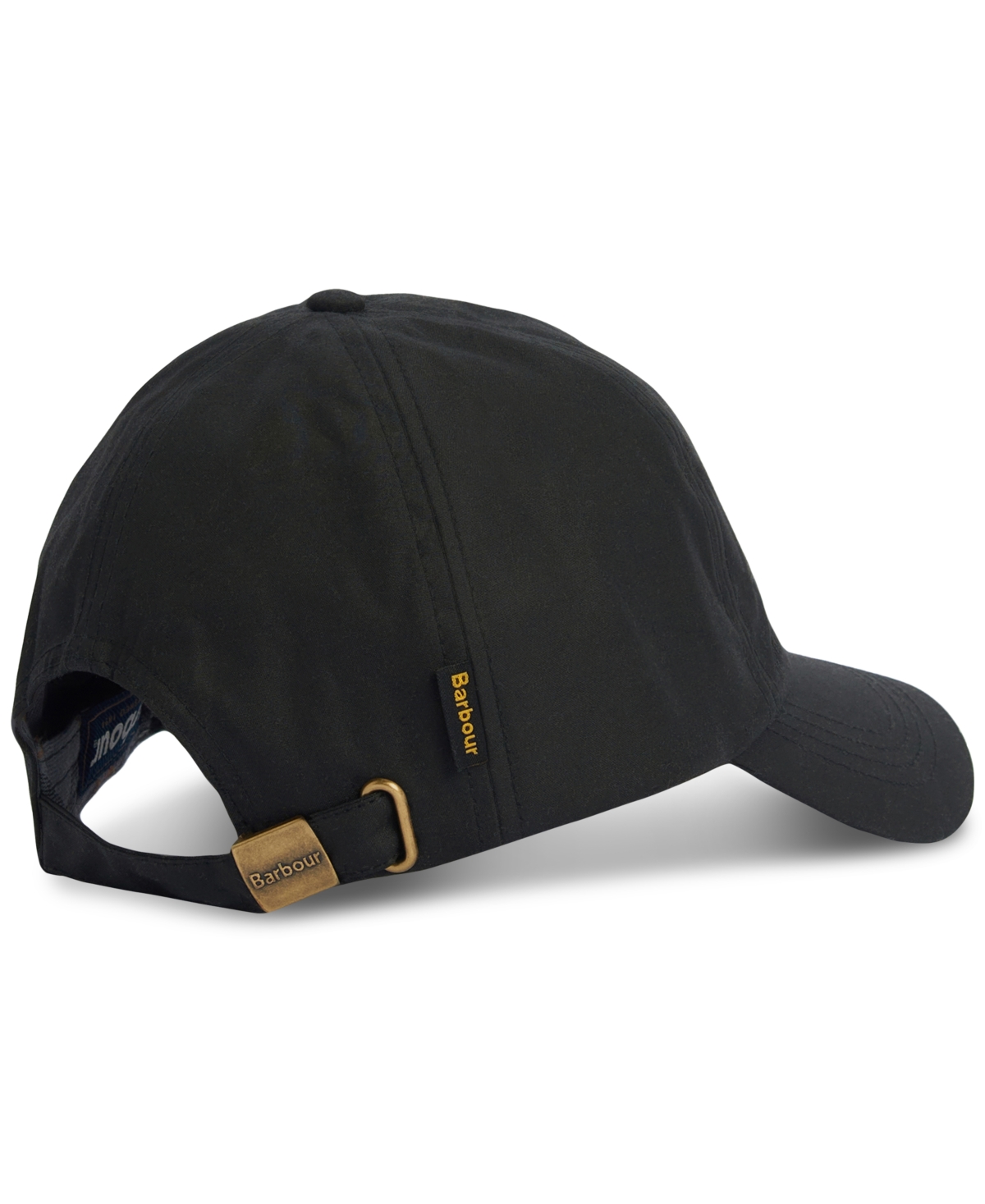 Shop Barbour Men's Logo Embroidered Waxed Sports Cap In Black