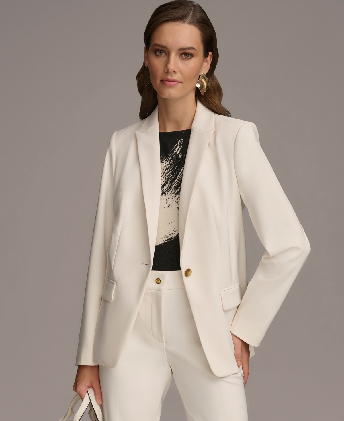 Donna Karan Women's One Button Blazer