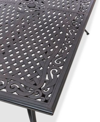 Wythburn Mix and Match 72"x 38" Cast Aluminum Outdoor Dining Table, Created for Macy's