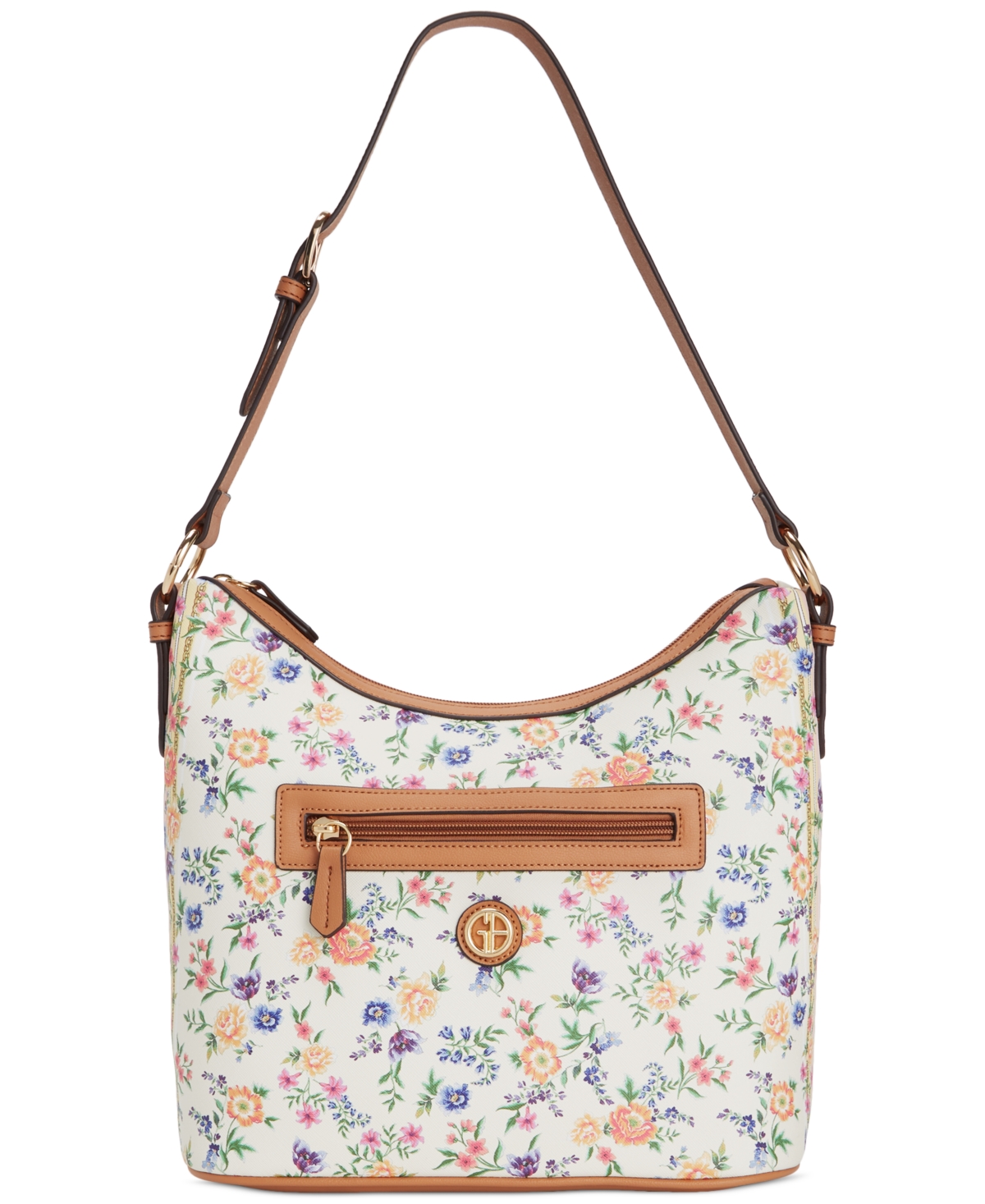 Saffiano Pastel Floral Small Hobo, Created for Macy's - Floral Multi
