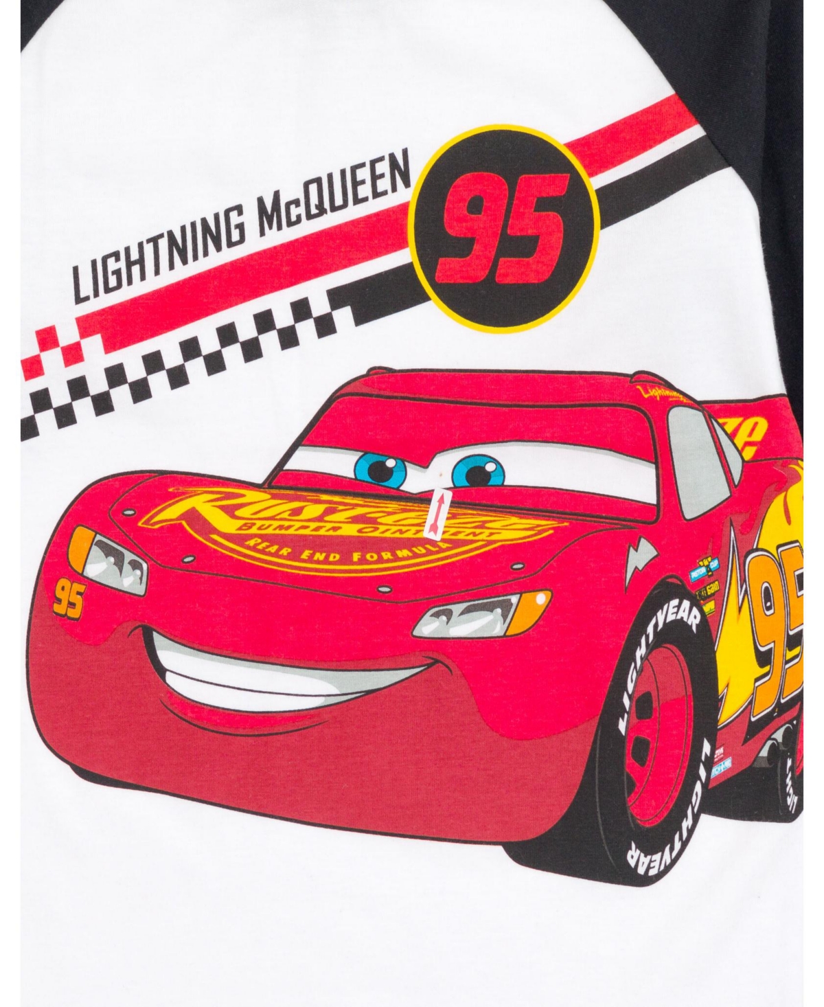 Disney Pixar Cars Lightning McQueen Boys Toddler/child T-Shirt and Jogger French Terry Pants White / Gray