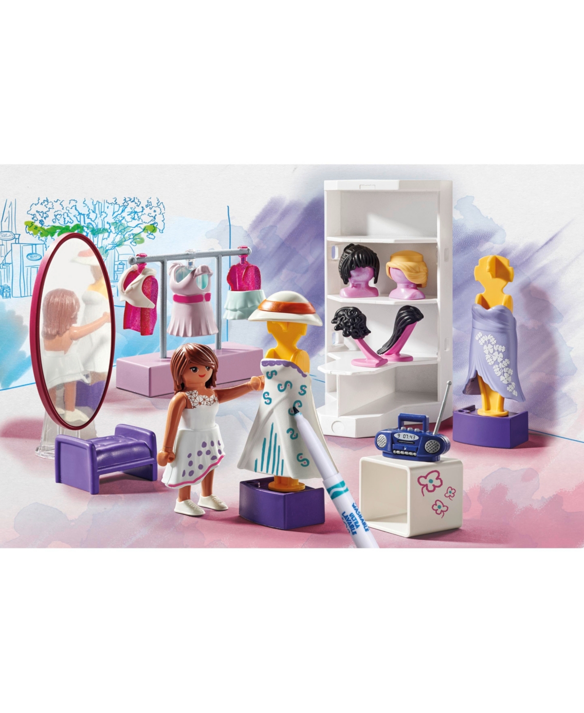 Playmobil Color with Crayola - Fashion Design Set
