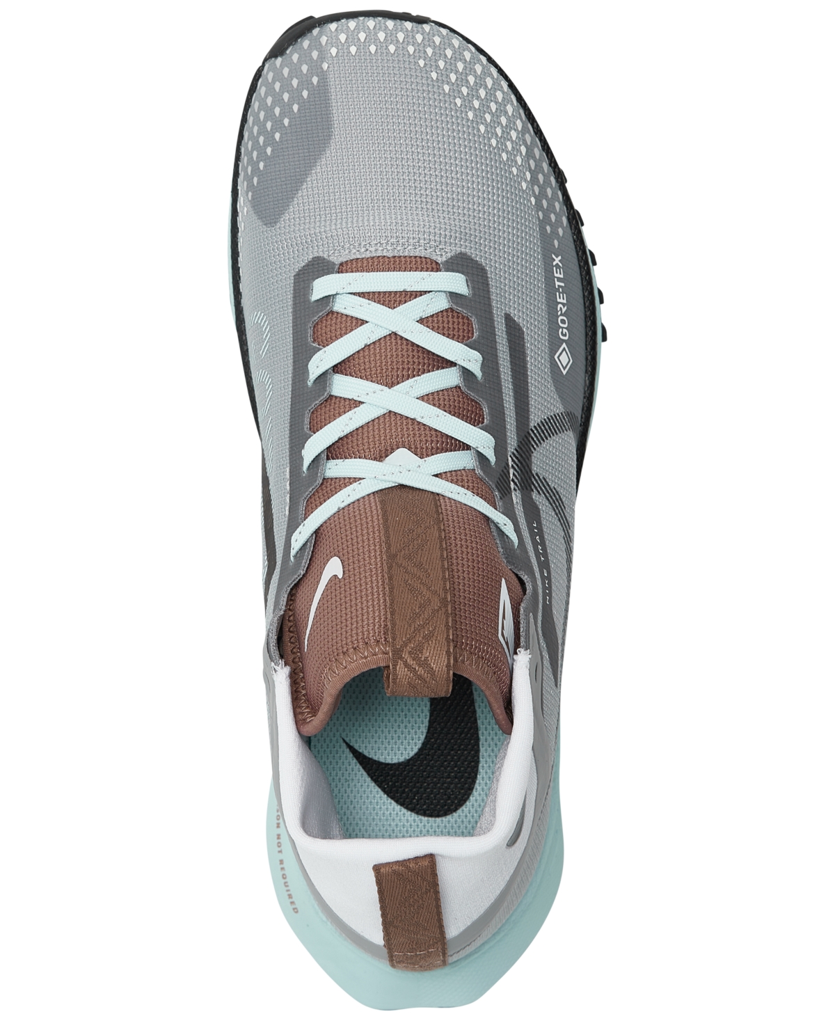 Shop Nike Women's React Pegasus Trail 4 Gore-tex Water-resistant Trail Running Sneakers From Finish Line In Light Smoke Gray,glacier