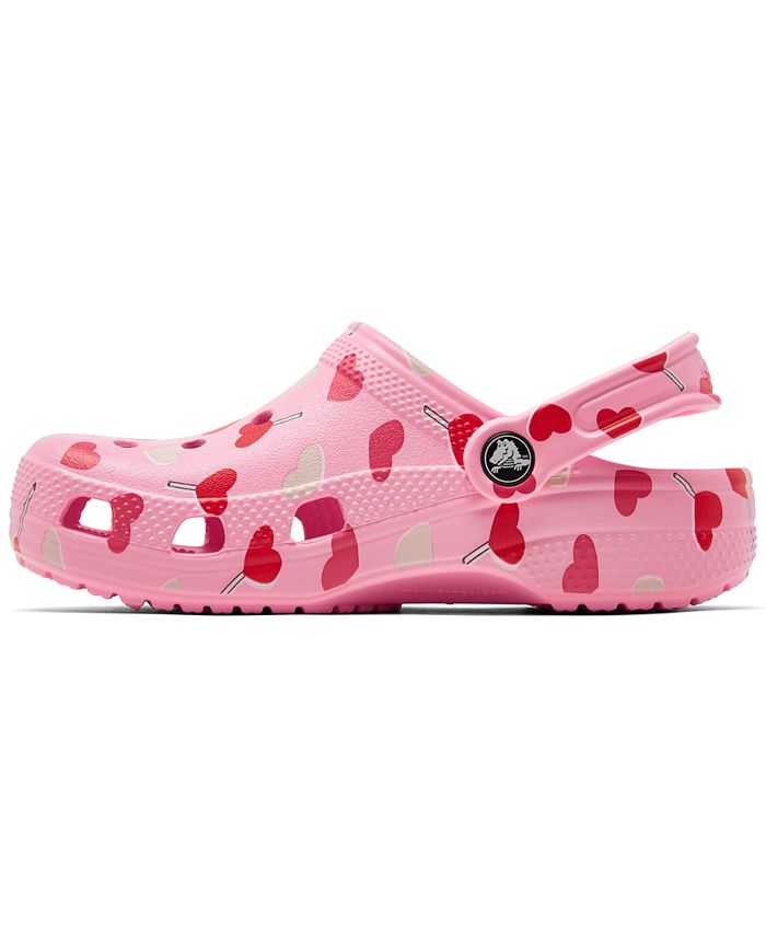 Crocs Little Girls Hearts Classic Clog Sandals from Finish Line - Macy's