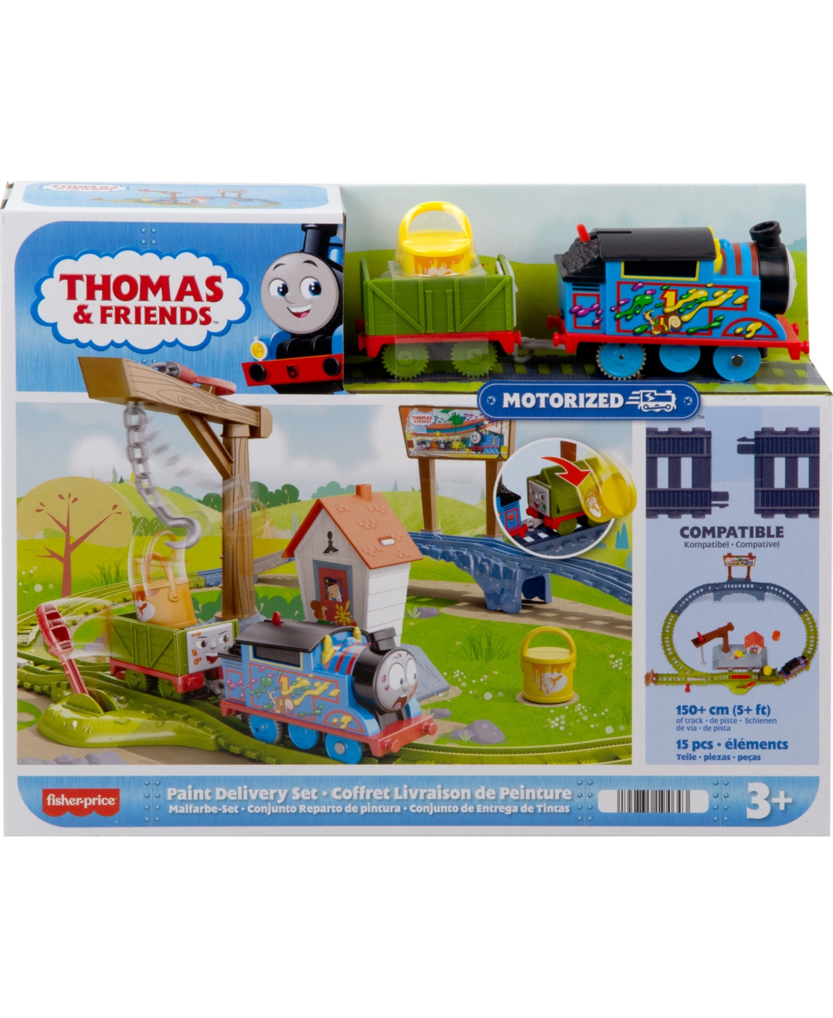 Shop Fisher Price Thomas & Friends Paint Delivery Motorized Train And Track Set In Multicolor