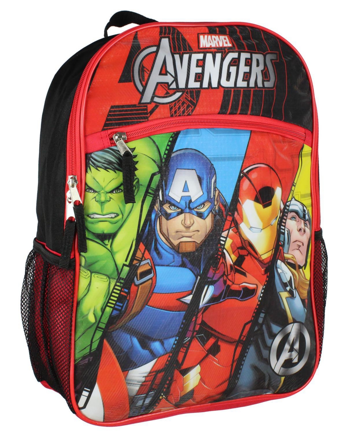 Avengers Backpack Iron Man Thor Hulk Captain America Travel School 16" Backpack - Red