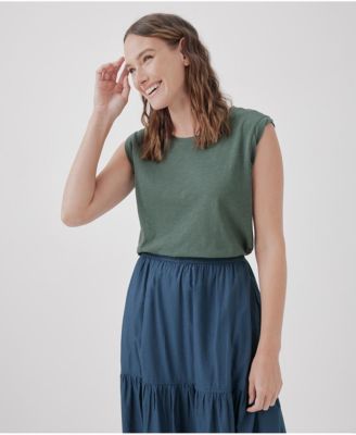 Women's Organic Cotton Featherweight Slub Muscle Tee