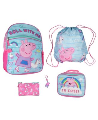 Peppa pig backpack with lunchbox best sale