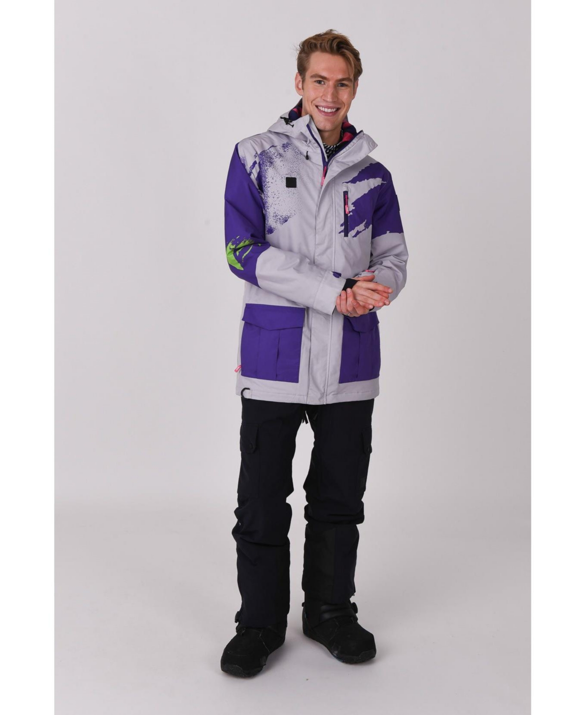 Men's After party Jacket Grey & Purple