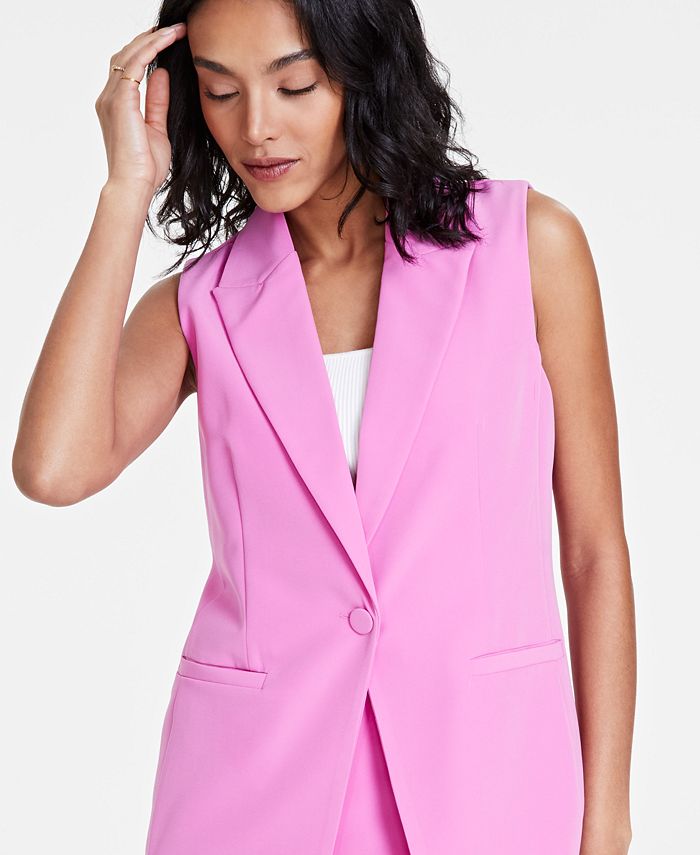 Bar III Women's SingleButton Vest, Created for Macy's Macy's