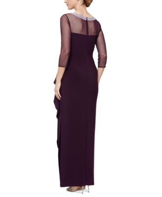 eggplant evening dress La Femme 32491 Prom Dress - Black main image 0
