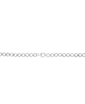 EFFY&reg; Lab Grown Sapphire (27-1/6 ct. t.w.) &  Lab Grown Diamond (4-5/8 ct. t.w.) Halo 18" Collar Necklace in 14k White Gold