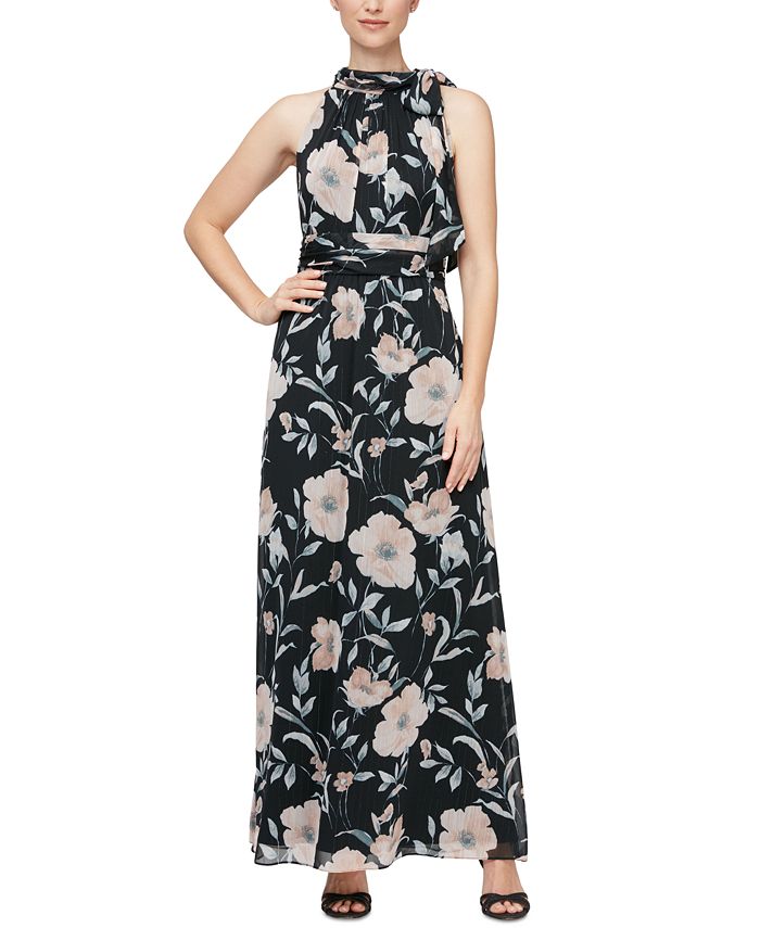 Robe J.Crew 100% Soie Imprimé Fleuri - Dos Nu Halter - Taille 6 - Bleue - Neuve Avec étiquettes