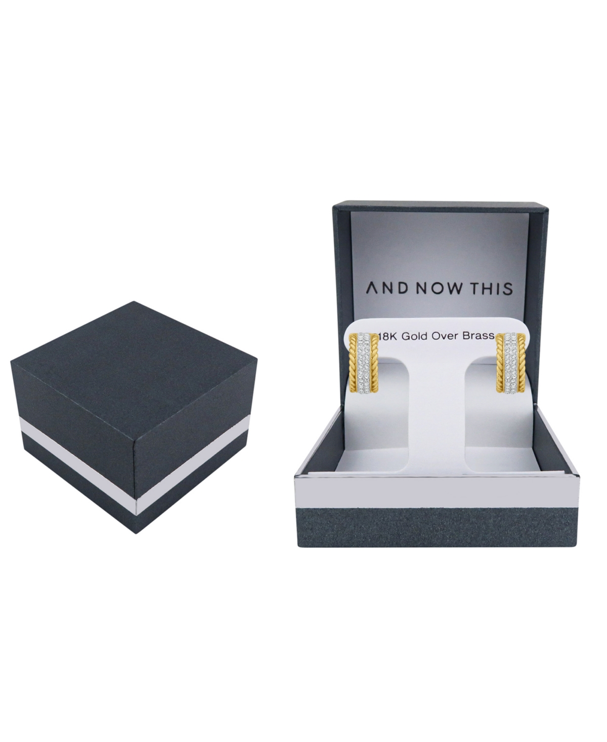 And Now This Crystal C Hoop Earring