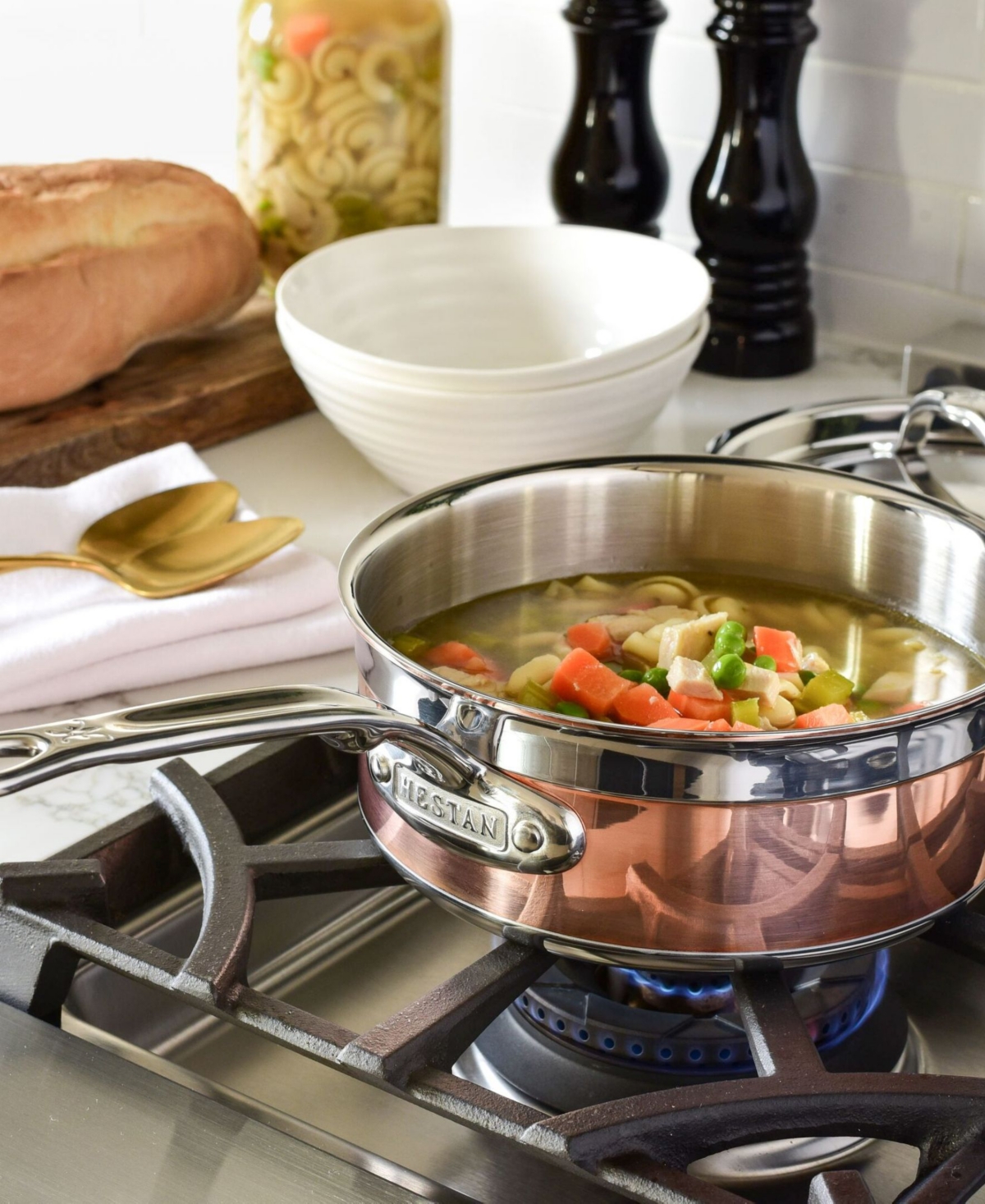 Hestan Copperbond Copper Induction 2-quart Covered Saucepan In Copper