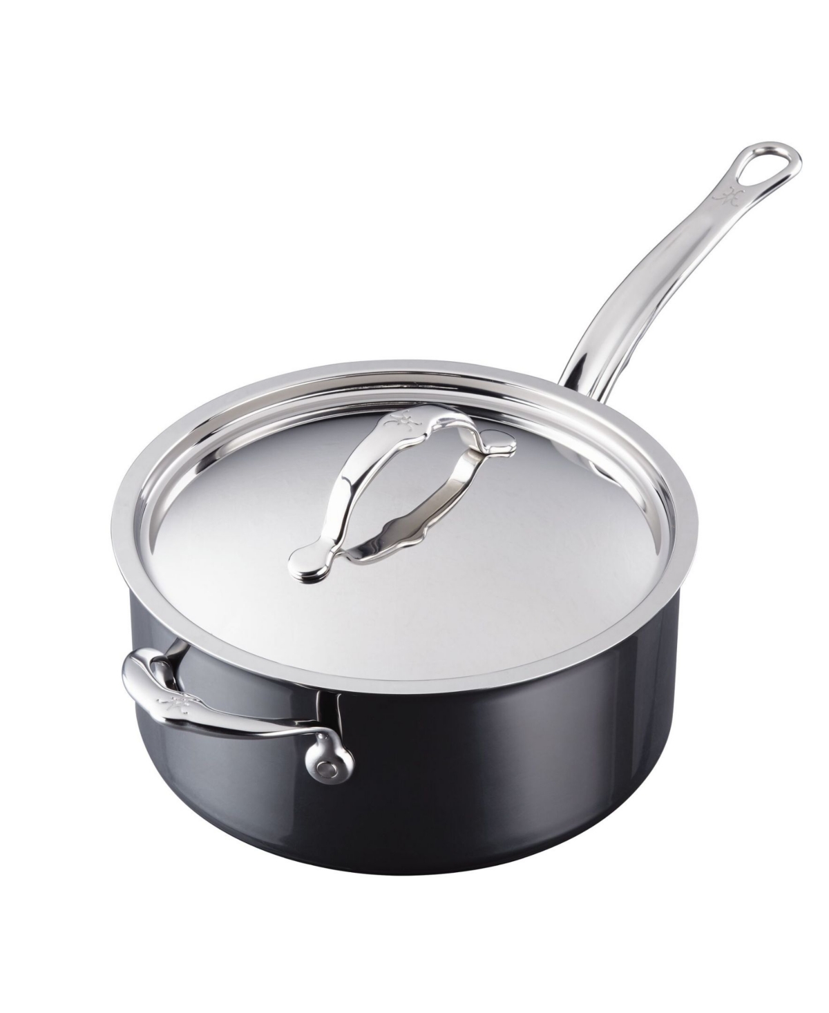 Hestan NanoBond Titanium Stainless Steel 4-Quart Covered Saucepan with Helper Handle