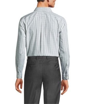 Men's Pattern No Iron Supima Pinpoint Button Down Collar Dress Shirt