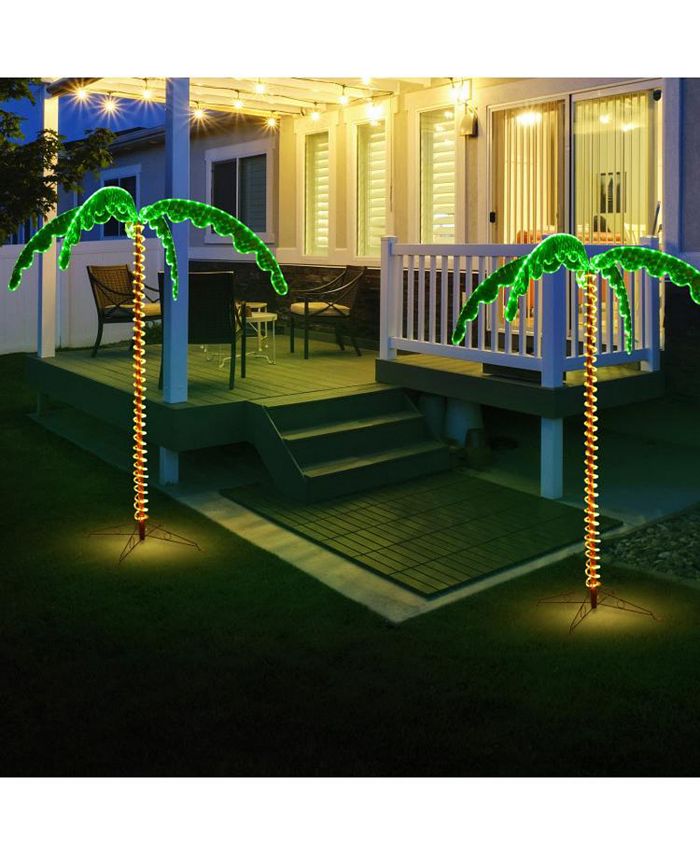 Slickblue 7 Feet LED Prelit Palm Tree Decor with Light Rope Macy's
