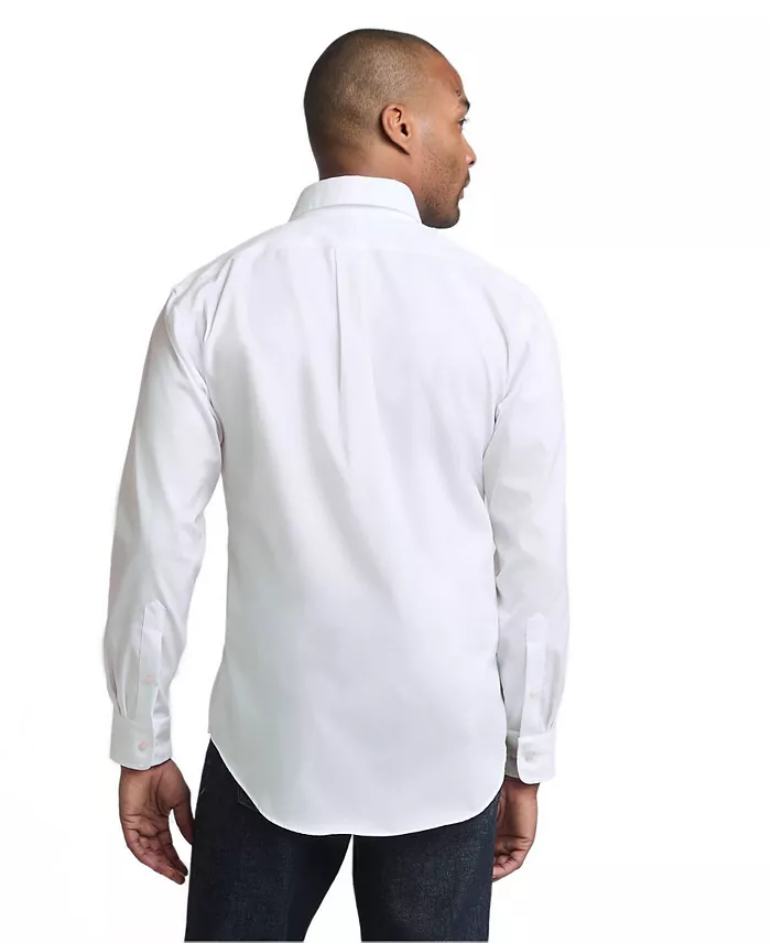 Men's Traditional Fit Solid No Iron Supima Pinpoint Buttondown Collar Dress Shirt - thumbnail 3