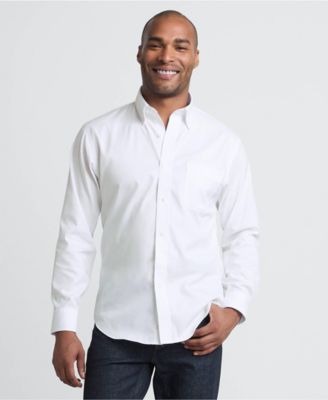 Big & Tall No Iron Supima Cotton Pinpoint Buttondown Collar Dress Shirt
