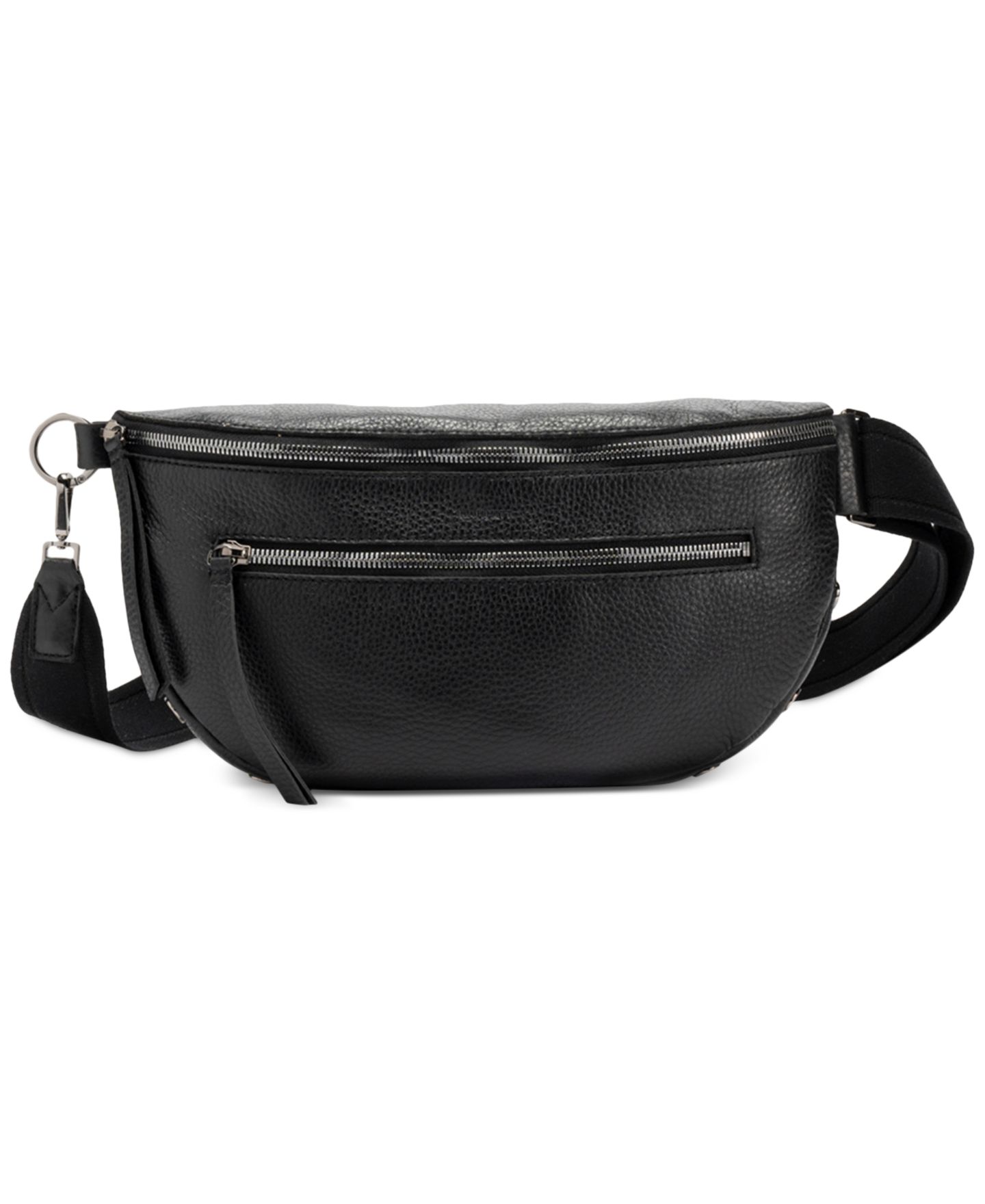 Женская сумка Hammitt Charles Medium Leather Crossbody Handbag, цвет: Чёрный / Графитовый — фото 1
