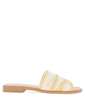Women's Lileen Slip-On Woven Raffia Flat Sandals