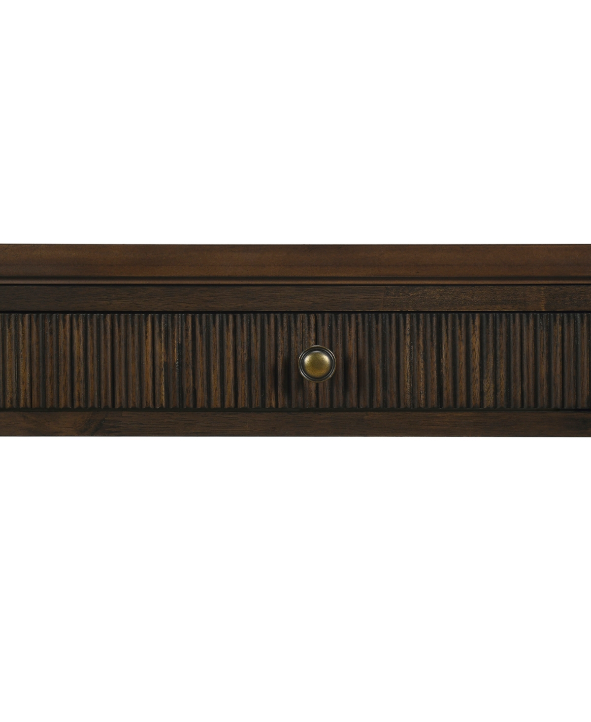 Martha Stewart Collection Martha Stewart Kenna 44" Fluted 2-drawer Wood Coffee Table In Brown