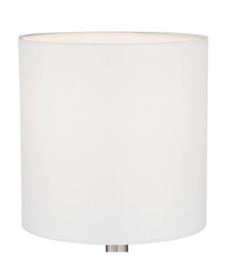 Modern Accent Table Lamps 14 3/4" High Set of 2 Diamond Blue Green Glass Fabric Drum Shade for Bedroom Bedside Office (Color May Vary)