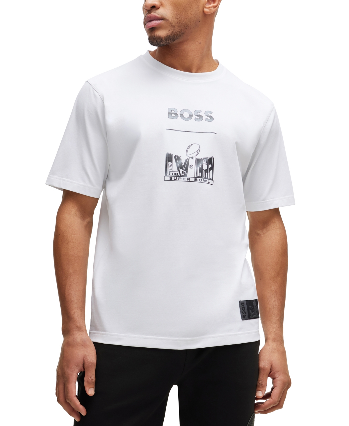 Hugo Boss Boss Men's Boss X Nfl Printed T-shirt In Open White