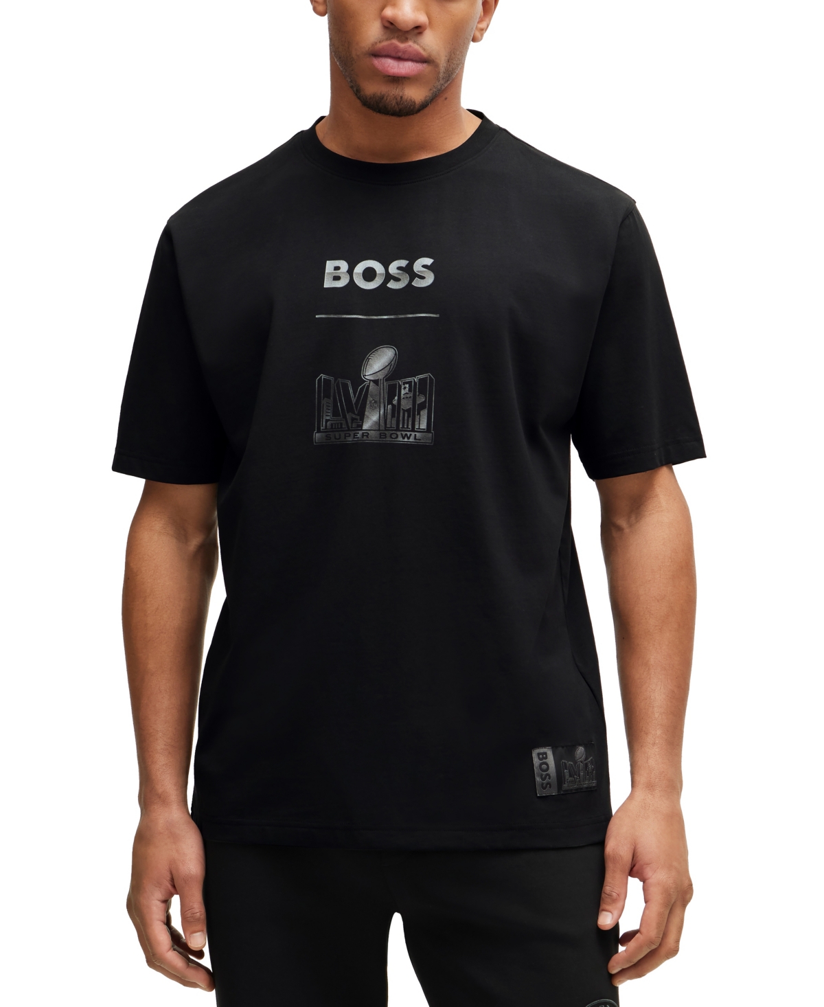 Hugo Boss Boss Men's Boss X Nfl Printed T-shirt In Dark Gray