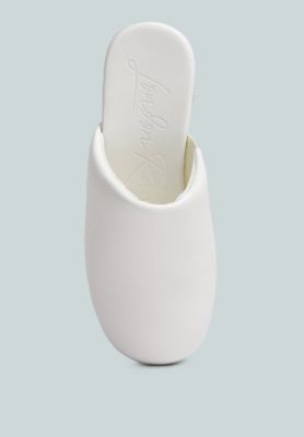 Womens Olori Solid Platform Slip On Mules