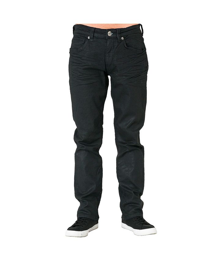 Level 7 Men's Relaxed Straight Premium Denim Jeans Black Coated - Macy's