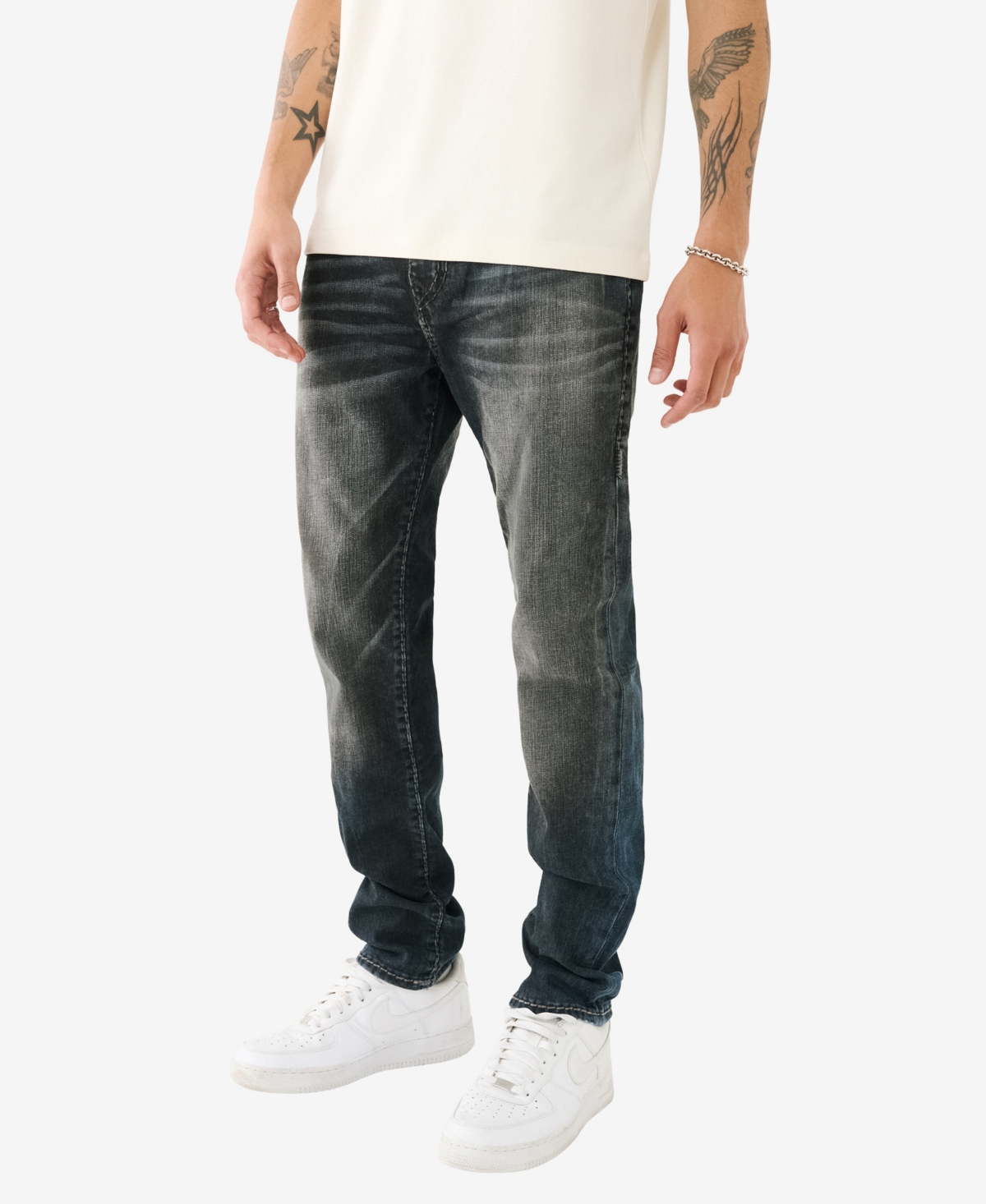 Shop True Religion Men's Rocco Super T Skinny Jeans In Gothenburg Dark Wash