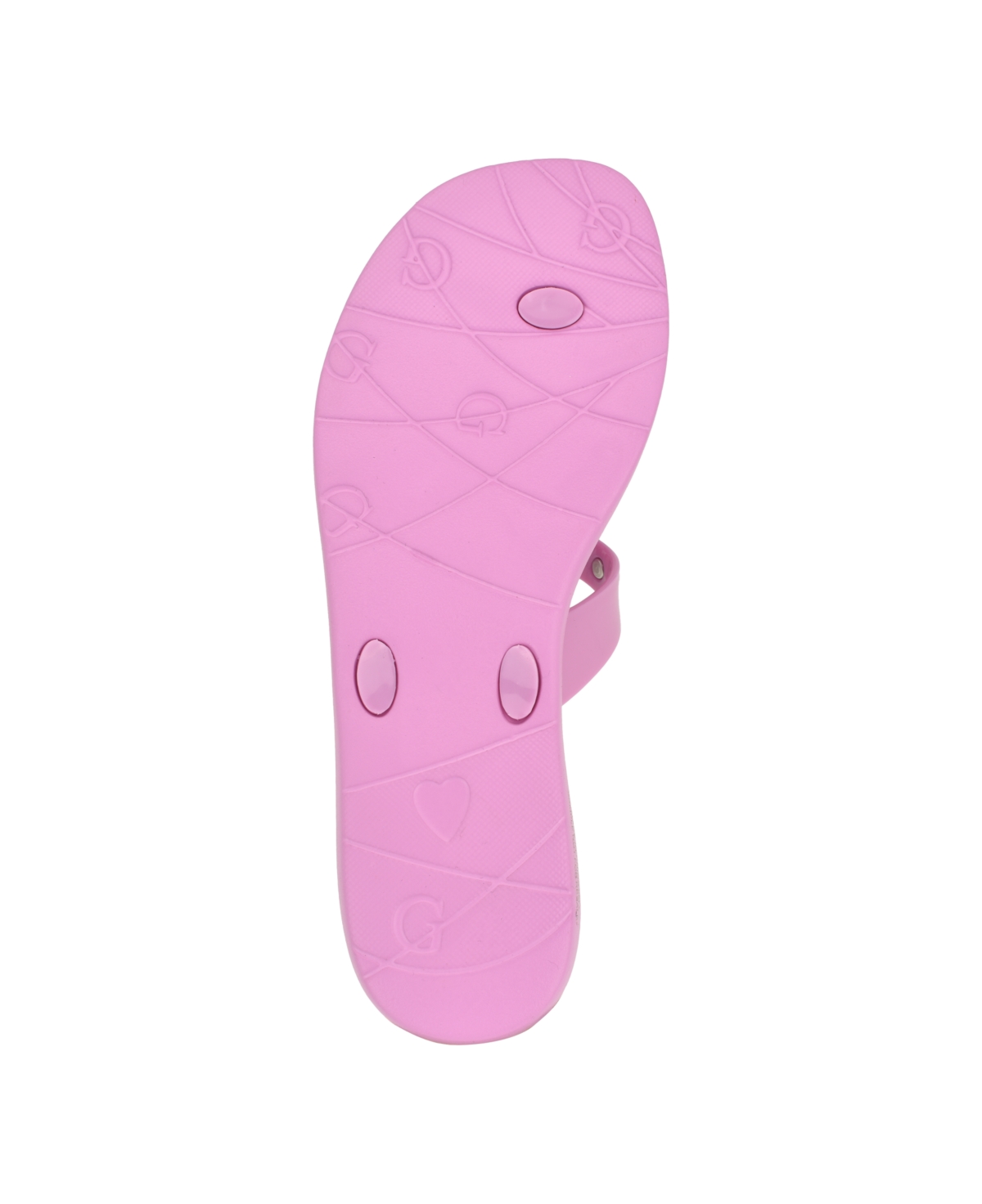 Guess Women's Tyana Eva Flex Bottom Logo Thong Sandals - Pink- Manmade