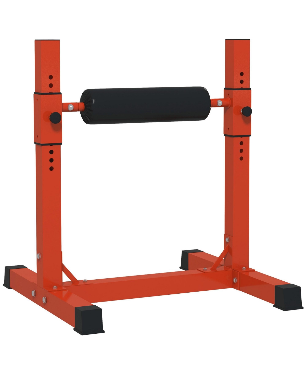 Bulgarian Split Squat Stand, 12-Level Leg Training Machine, Red - Red