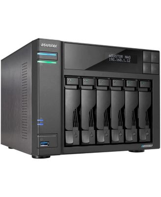 AS6706T Lockerstor 6 Gen2-4Bay NAS, Quad-Core 2.0GHz CPU Dual 2.5GbE Ports 8GB DDR4 Four M.2 Solid State Drive Slots