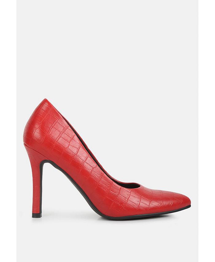 Macy's red pumps cheap