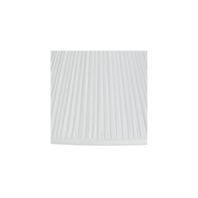 White Mushroom Pleated Medium Empire Lamp Shade 7" Top x 16" Bottom x 12" Slant x 11.25" High (Spider) Replacement with Harp and Finial