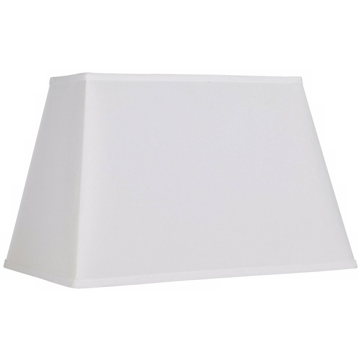 Springcrest White Large Rectangular Lamp Shade 14" Wide X 6" Deep At Top And 18" Wide X 12" Deep At Bottom And 1